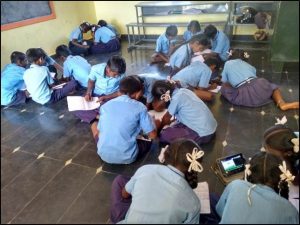 Children absorbed in learning